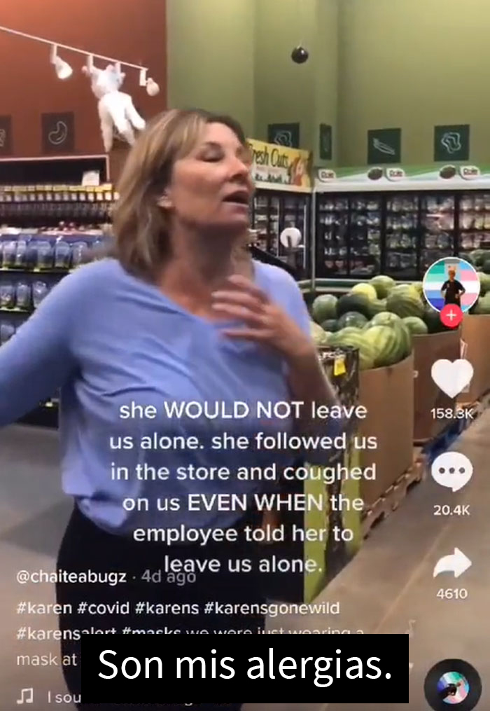 Esta &ldquo;Karen&rdquo; anti-mascarillas persigui&oacute; a una madre y su hija en una tienda mientras tos&iacute;a sobre ellas, y termin&oacute; por ser despedida tras ser rastreada en internet