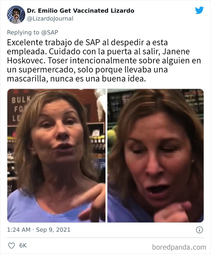 Esta &ldquo;Karen&rdquo; anti-mascarillas persigui&oacute; a una madre y su hija en una tienda mientras tos&iacute;a sobre ellas, y termin&oacute; por ser despedida tras ser rastreada en internet