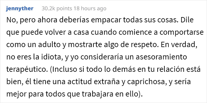 “Él me suplicó, pero le dije que no”: esta mujer preguntó si se equivocó luego de que su esposo perdiera su vuelo porque ella no empacó su maleta “Él me suplicó, pero le dije que no”: esta mujer preguntó si se equivocó luego de que su esposo perdiera su vuelo porque ella no empacó su maleta