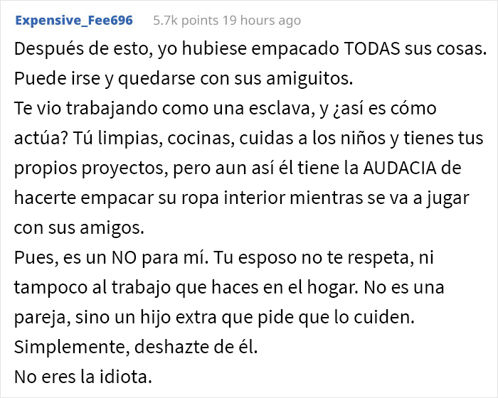 “Él me suplicó, pero le dije que no”: esta mujer preguntó si se equivocó luego de que su esposo perdiera su vuelo porque ella no empacó su maleta “Él me suplicó, pero le dije que no”: esta mujer preguntó si se equivocó luego de que su esposo perdiera su vuelo porque ella no empacó su maleta