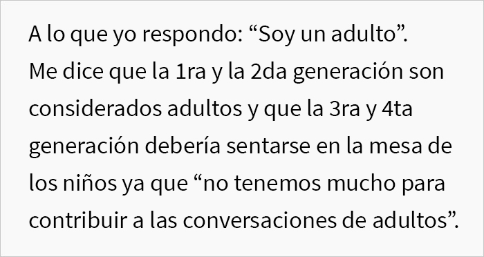 A este chico de 22 a&ntilde;os le pidieron que se sentara en la mesa de los ni&ntilde;os, as&iacute; que tom&oacute; el quiche que trajo y simplemente se fue
