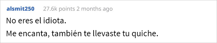 A este chico de 22 a&ntilde;os le pidieron que se sentara en la mesa de los ni&ntilde;os, as&iacute; que tom&oacute; el quiche que trajo y simplemente se fue