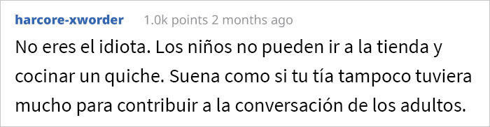 A este chico de 22 a&ntilde;os le pidieron que se sentara en la mesa de los ni&ntilde;os, as&iacute; que tom&oacute; el quiche que trajo y simplemente se fue
