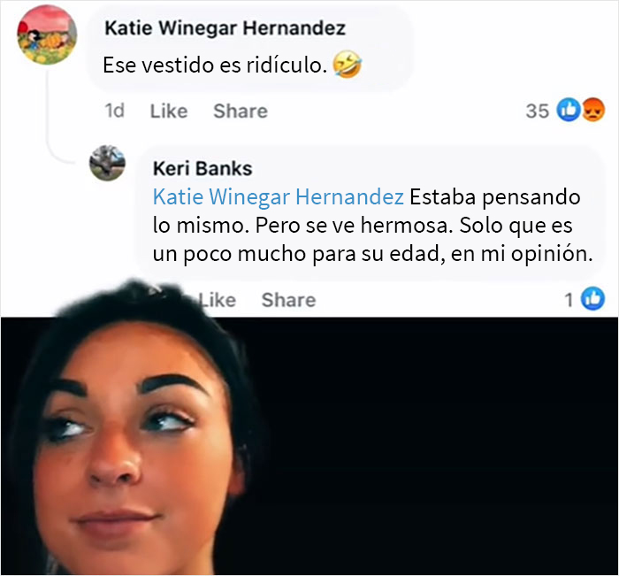 Esta joven de 17 años está asombrada de recibir muchos comentarios odiosos luego de que la madre de su novio publicara sus fotos del baile de homecoming en Facebook Esta joven de 17 años está asombrada de recibir muchos comentarios odiosos luego de que la madre de su novio publicara sus fotos del baile de homecoming en Facebook
