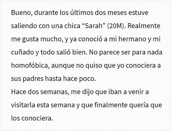 Este chico se march&oacute; de la cena cuando los padres de su novia empezaron a insultar a su hermano y su marido