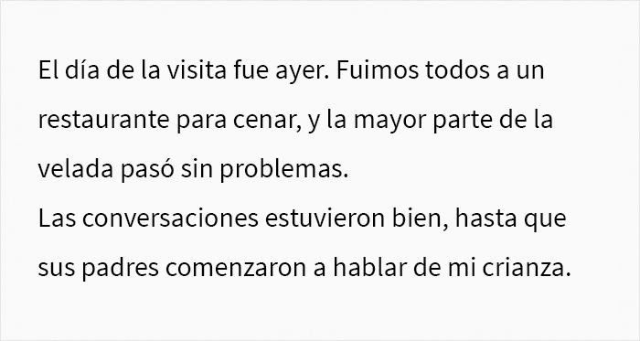 Este chico se march&oacute; de la cena cuando los padres de su novia empezaron a insultar a su hermano y su marido