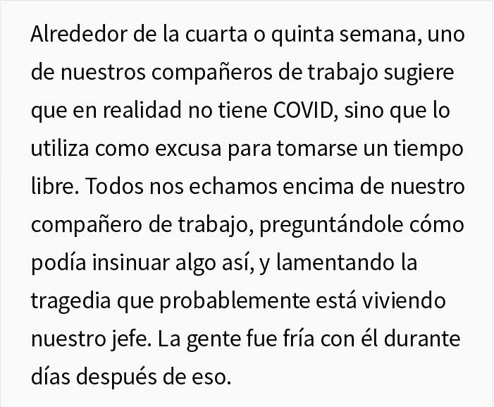 Este jefe desapareci&oacute; durante 8 semanas diciendo que ten&iacute;a Covid, un empleado descubri&oacute; la verdad y organiz&oacute; una fiesta para revelar d&oacute;nde estaba realmente