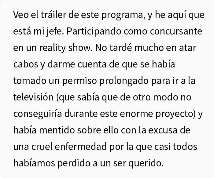 Este jefe desapareci&oacute; durante 8 semanas diciendo que ten&iacute;a Covid, un empleado descubri&oacute; la verdad y organiz&oacute; una fiesta para revelar d&oacute;nde estaba realmente