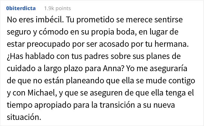 "Lean detenidamente": Esta novia se niega a invitar a su hermana autista a su boda porque no puede comprender los l&iacute;mites