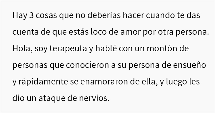 Este terapeuta se volvi&oacute; viral con 2,3 millones de visionados al compartir 3 cosas que la gente no deber&iacute;an hacer cuando se enamora