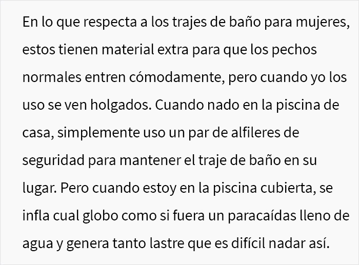 Le pidieron a una mujer con una mastectom&iacute;a doble que usara corpi&ntilde;o en la piscina, ella sigui&oacute; la regla al pie de la letra en su cumplimiento malicioso