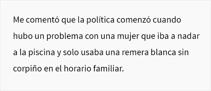 Le pidieron a una mujer con una mastectom&iacute;a doble que usara corpi&ntilde;o en la piscina, ella sigui&oacute; la regla al pie de la letra en su cumplimiento malicioso