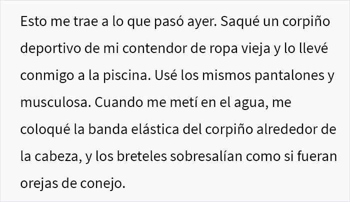 Le pidieron a una mujer con una mastectom&iacute;a doble que usara corpi&ntilde;o en la piscina, ella sigui&oacute; la regla al pie de la letra en su cumplimiento malicioso