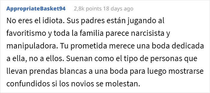 Este chico desinvit&oacute; de su boda a la familia de su prometida despu&eacute;s de que la ningunearan comprando el vestido