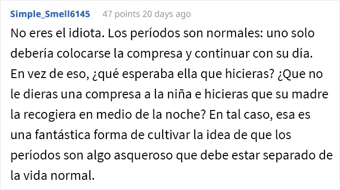 Este padre dej&oacute; que la amiga de su hija usara las compresas de su casa, y fue llamado &ldquo;pervertido&rdquo;