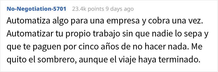 "Has ganado el juego": Este empleado automatiz&oacute; su trabajo y cobr&oacute; por no hacer nada durante 5 a&ntilde;os