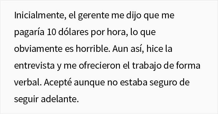Esta persona consigui&oacute; un trabajo de 20$ la hora, pero en el cheque le pagaron la mitad porque "el contrato ten&iacute;a un error"