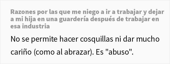 Esta madre cuenta las razones por las que no llevará a su hija a la guardería Esta madre cuenta las razones por las que no llevará a su hija a la guardería