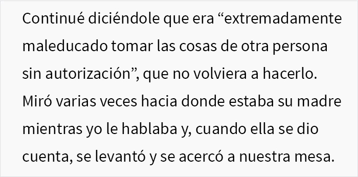Esta mujer regañó a un niño molesto que toqueteaba sus cosas en un restaurante, y la madre del niño la confrontó Esta mujer regañó a un niño molesto que toqueteaba sus cosas en un restaurante, y la madre del niño la confrontó