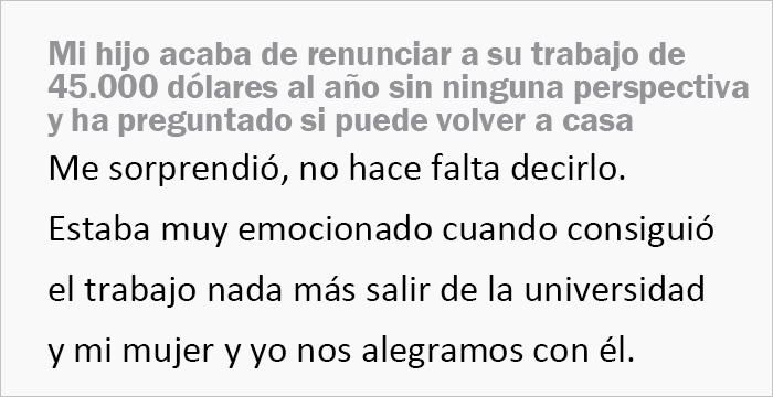 Este padre da ejemplo apoyando a su hijo tras dejar su trabajo de 45.000$ y pedir quedarse con &eacute;l