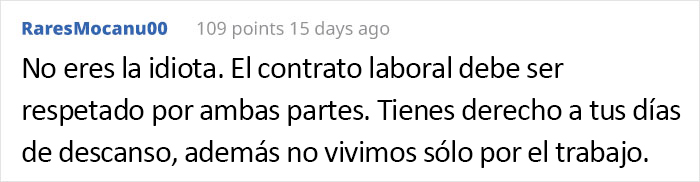 Esta mujer se niega a trabajar más allá de su horario estipulado, provocando un drama en el trabajo