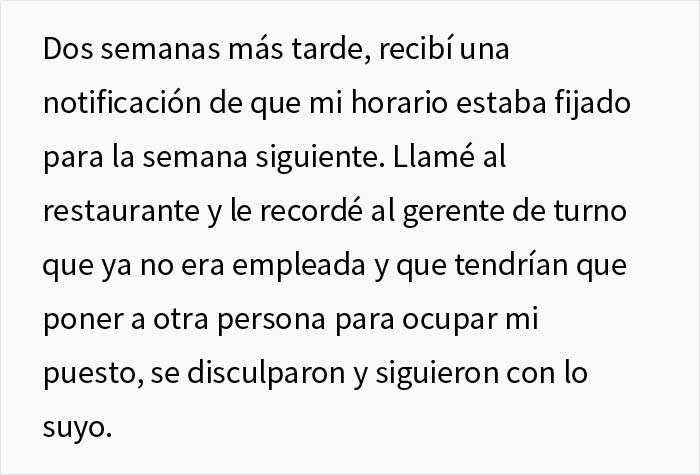 Esta empleada deja su trabajo, pero semanas despu&eacute;s una nueva gerente intenta "despedirla" y es degradada