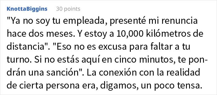 Esta empleada deja su trabajo, pero semanas despu&eacute;s una nueva gerente intenta "despedirla" y es degradada