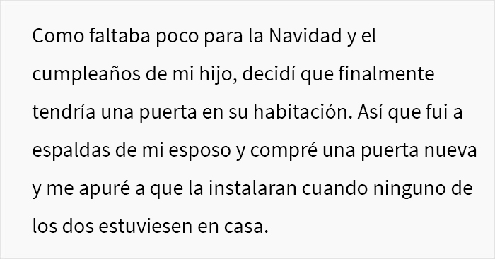&ldquo;Ahora se niega incluso a dormir en la misma cama que yo&rdquo;: Estos padres discuten cuando la madre instala una puerta en la habitaci&oacute;n de su hijo en secreto porque el padre no estaba de acuerdo