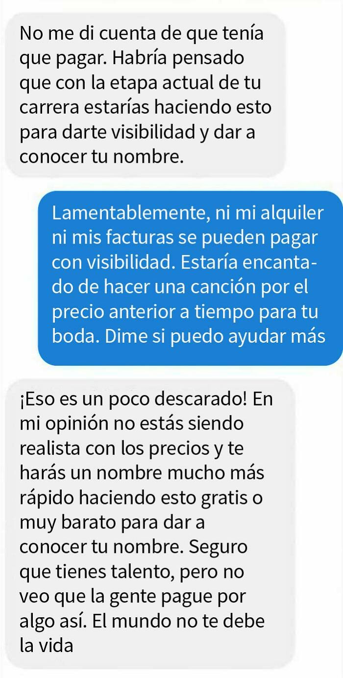 "El mundo no te debe la vida"