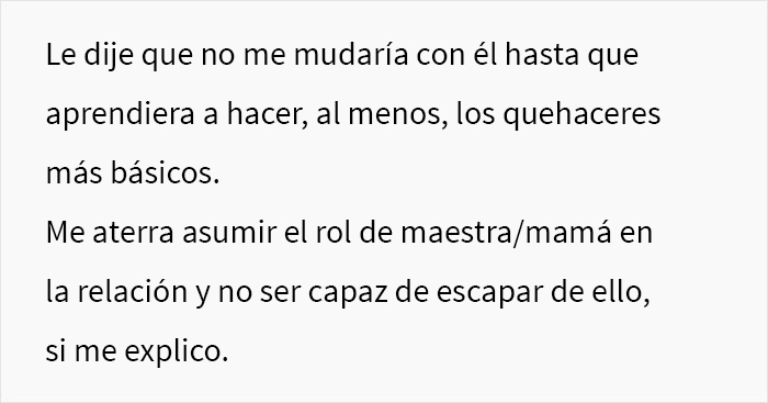 Esta chica de 20 a&ntilde;os pospuso mudarse con su novio tras averiguar que &eacute;l no sabe hacer ninguna tarea del hogar