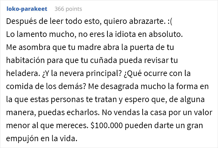 Esta joven de 19 a&ntilde;os dej&oacute; que su familia viviera en la casa de $3,3 millones que hered&oacute;, pero estos abusan de ella y decide venderla