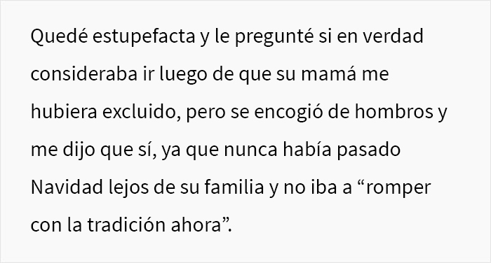 Esta mujer no fue invitada a la fiesta de Navidad de la familia de su esposo debido a sus &ldquo;puntos negativos&rdquo; del a&ntilde;o anterior, y el drama comenz&oacute; cuando no empac&oacute; las maletas de su esposo