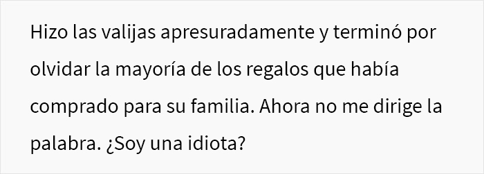 Esta mujer no fue invitada a la fiesta de Navidad de la familia de su esposo debido a sus &ldquo;puntos negativos&rdquo; del a&ntilde;o anterior, y el drama comenz&oacute; cuando no empac&oacute; las maletas de su esposo