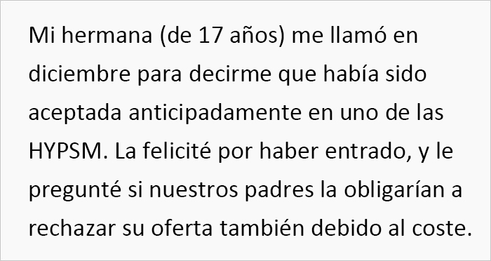 Este hombre 23 a&ntilde;os deja de hablar a sus padres tras descubrir que pagan la educaci&oacute;n de su hermana cuando no pagaron la suya