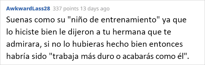 Este hombre 23 a&ntilde;os deja de hablar a sus padres tras descubrir que pagan la educaci&oacute;n de su hermana cuando no pagaron la suya