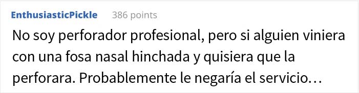 Esta "Karen" deja una rese&ntilde;a de 1 estrella a un estudio de piercings, y la gente se parte con la respuesta del propietario