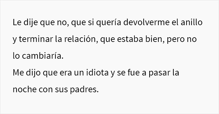 “¿Soy idiota por comprarle a mi prometida un diamante fabricado en un laboratorio y negarme a cambiarlo por una piedra natural?” “¿Soy idiota por comprarle a mi prometida un diamante fabricado en un laboratorio y negarme a cambiarlo por una piedra natural?”