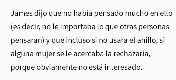A esta mujer le pareci&oacute; confuso que un hombre viudo siguiera usando su anillo de casamiento, as&iacute; que lo mencion&oacute; durante el almuerzo y las cosas se salieron de control