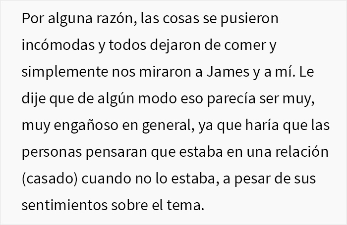 A esta mujer le pareci&oacute; confuso que un hombre viudo siguiera usando su anillo de casamiento, as&iacute; que lo mencion&oacute; durante el almuerzo y las cosas se salieron de control