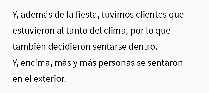 Esta grosera Karen no escuch&oacute; las advertencias del camarero sobre la lluvia e hizo que todo su grupo perdiera la mesa