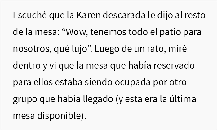 Esta grosera Karen no escuch&oacute; las advertencias del camarero sobre la lluvia e hizo que todo su grupo perdiera la mesa