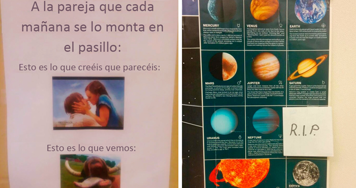 25 Profesores que colgaron los carteles más divertidos en sus aulas y acabaron siendo elogiados en Internet