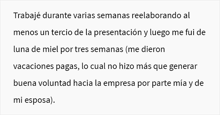Este jefe se metió en problemas tras negarle a un empleado 3 semanas de vacaciones para su luna de miel Este jefe se metió en problemas tras negarle a un empleado 3 semanas de vacaciones para su luna de miel