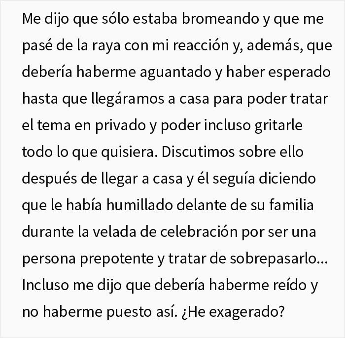 El marido humilla a su mujer delante de toda su familia al burlarse de su vergonzosa experiencia en el parto, y ella termina estallando