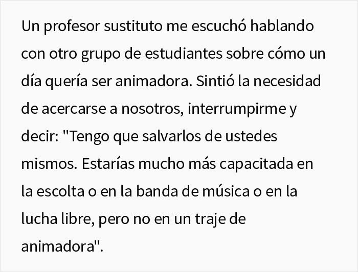 Las palabras desalentadoras que escuchó de un profesor aún persiguen a esta mujer 17 años después, por lo que recuerda a la gente que siempre hay que tener cuidado con lo que se dice a los demás