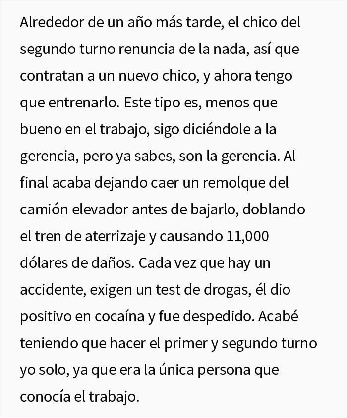 Este empleado saturado de trabajo se da cuenta de que es irremplazable para la empresa, y saca lo mejor de la situaci&oacute;n