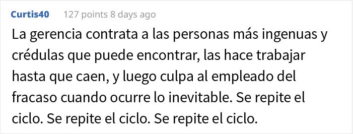 Este empleado saturado de trabajo se da cuenta de que es irremplazable para la empresa, y saca lo mejor de la situaci&oacute;n