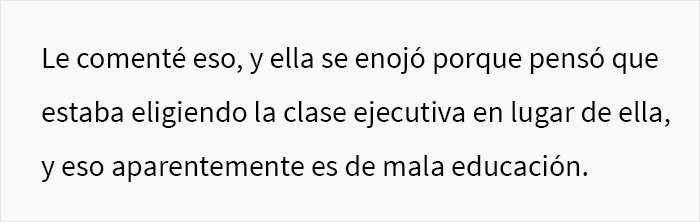 &ldquo;Ella piensa que prefiero la clase business en vez de a ella&rdquo;: La esposa de este hombre se enoj&oacute; cuando &eacute;l subi&oacute; la categor&iacute;a de su billete para un vuelo de 12 horas