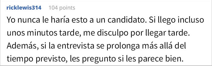 Esta persona acept&oacute; una oferta de trabajo s&oacute;lo para no presentarse despu&eacute;s de que le faltaran al respeto en la entrevista