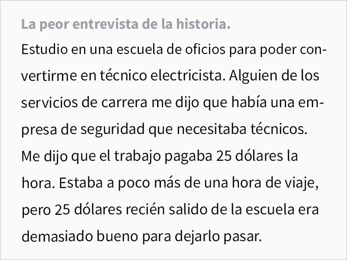 Esta persona acept&oacute; una oferta de trabajo s&oacute;lo para no presentarse despu&eacute;s de que le faltaran al respeto en la entrevista